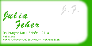 julia feher business card