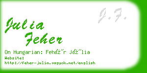 julia feher business card